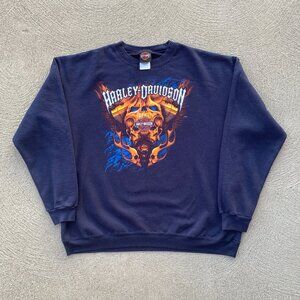 Harley Davidson El Paso Texas crewneck sweatshirt navy
